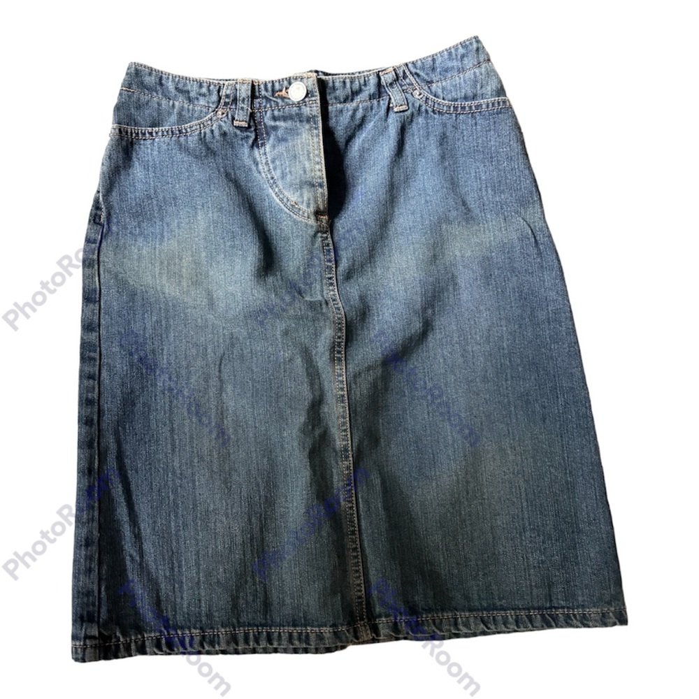 vintage United Colors of Benneton denim midi skirt